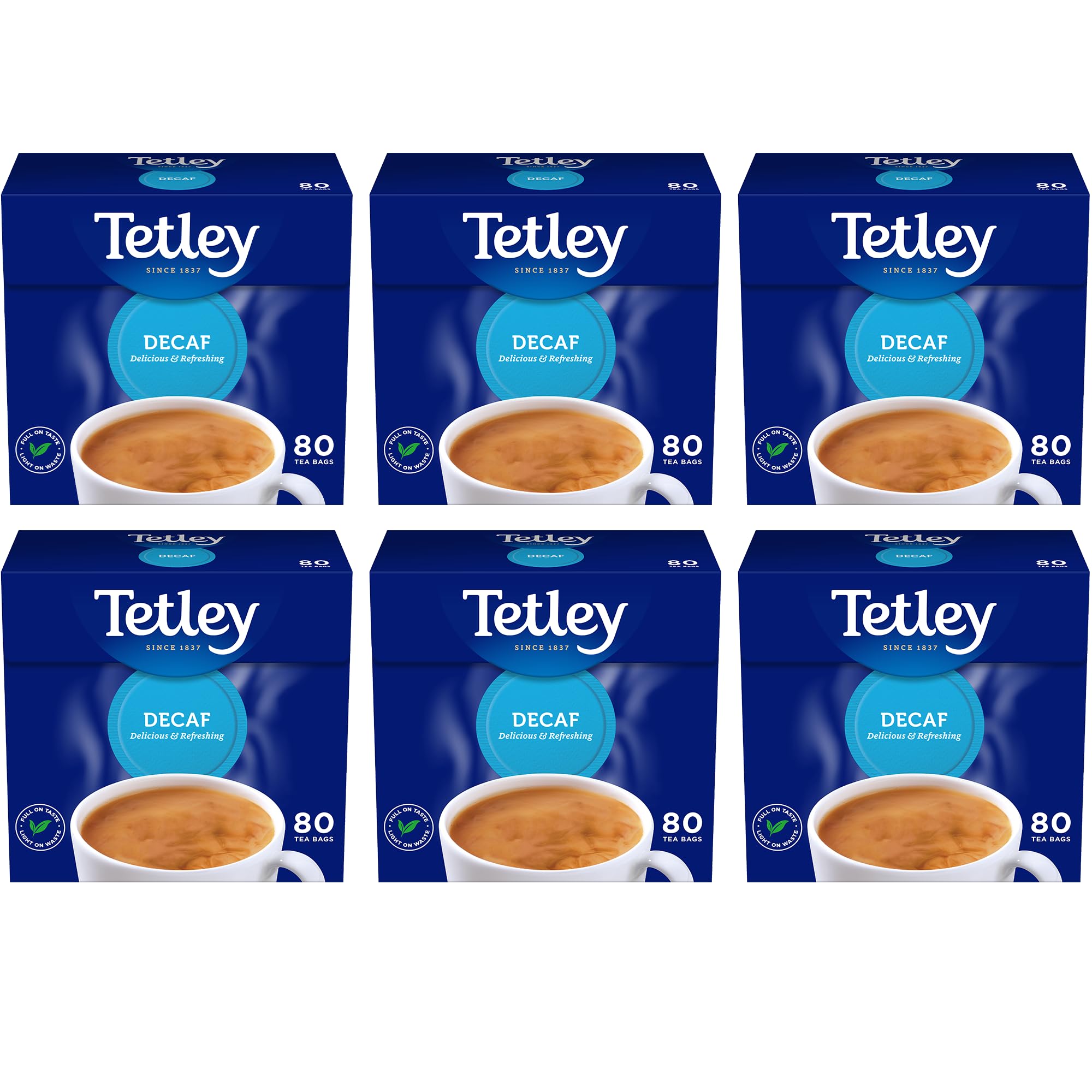 Amazon.com : Tetley Decaf 80 Teabags 250 G (Pack Of 6, Total 480
